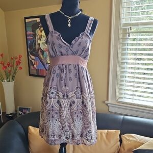 Purple Sleeveless Sweetheart Mini Sundress